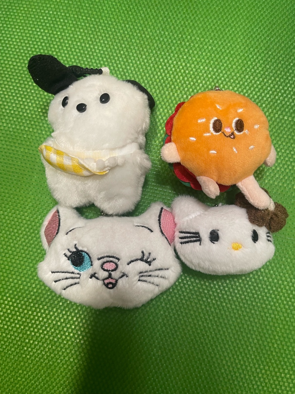 No Boundaries Plush Keychain Set - White, Orange, Black